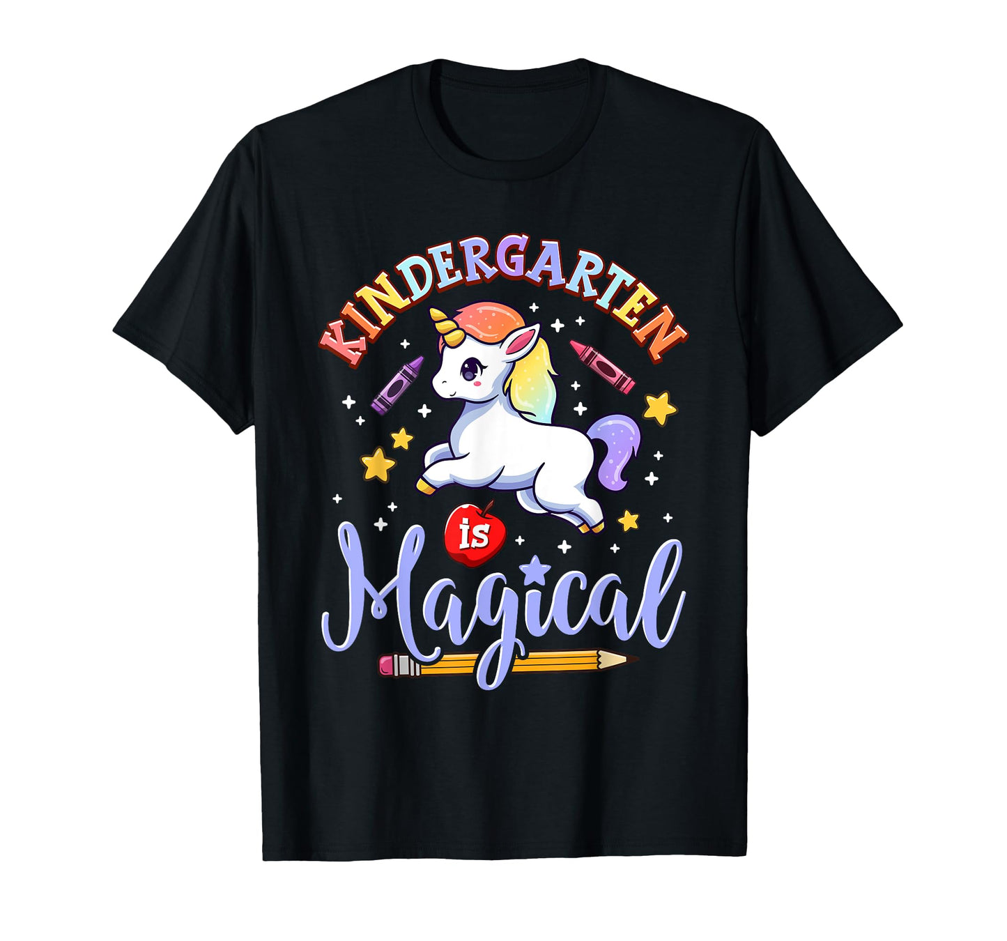 Cute Unicorn Kindergarten Is Magical Teacher Women Girl T-Shirt
