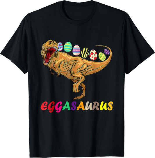 Funny Eggasaurus Stegosaurus Egg Dinosaur Happy Easter Day T-Shirt