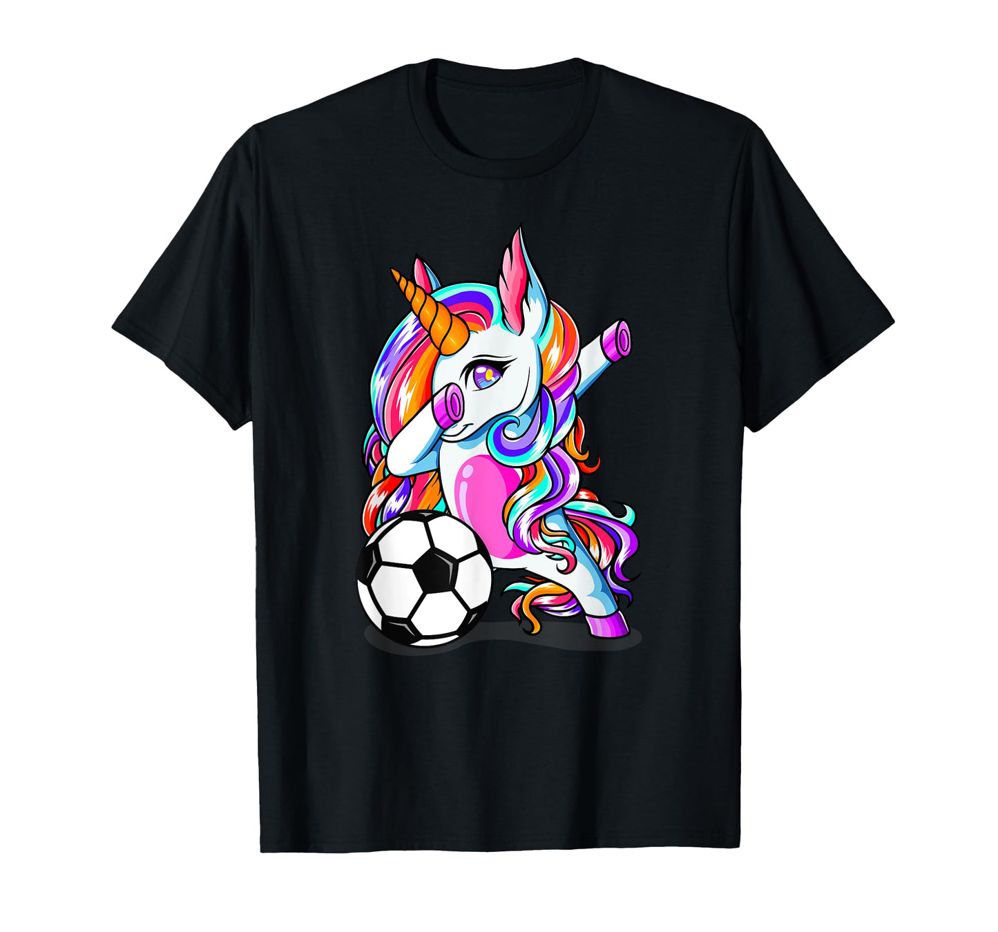 Dabbing Unicorn Football Funny Sport Soccer Lover Girl Gifts T-Shirt
