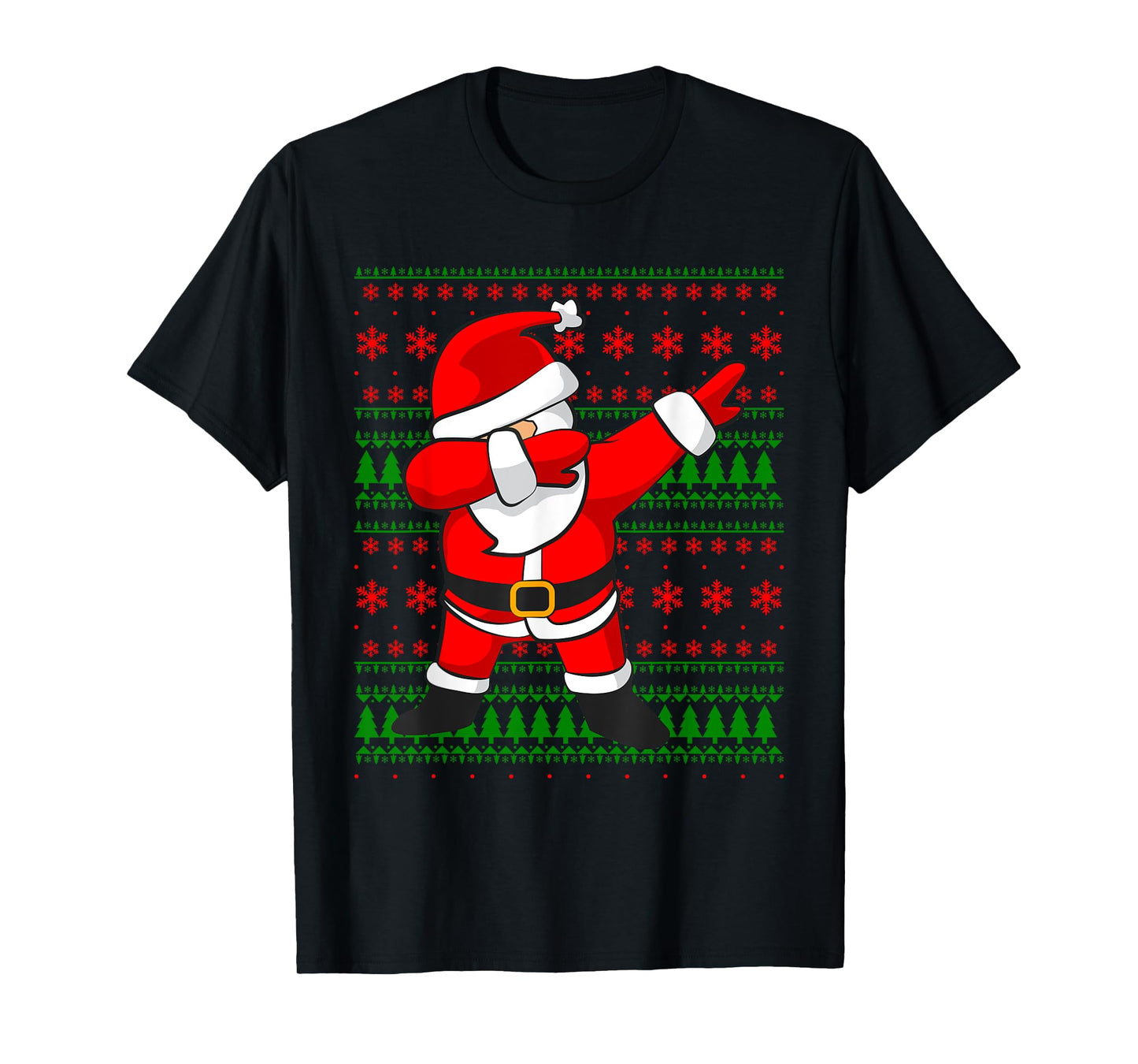 Dabbing Santa Claus Ugly Sweater T-Shirt | Christmas Shirt T-Shirt