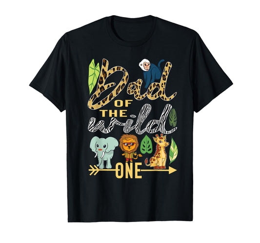 Dad Of The Wild One Zoo 1st Birthday Safari Jungle Animal 1 T-Shirt