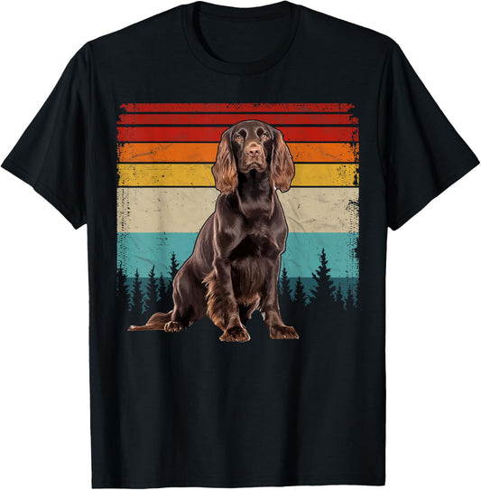 Vintage Distressed Retro Style English Cocker Spaniel Dog T-Shirt