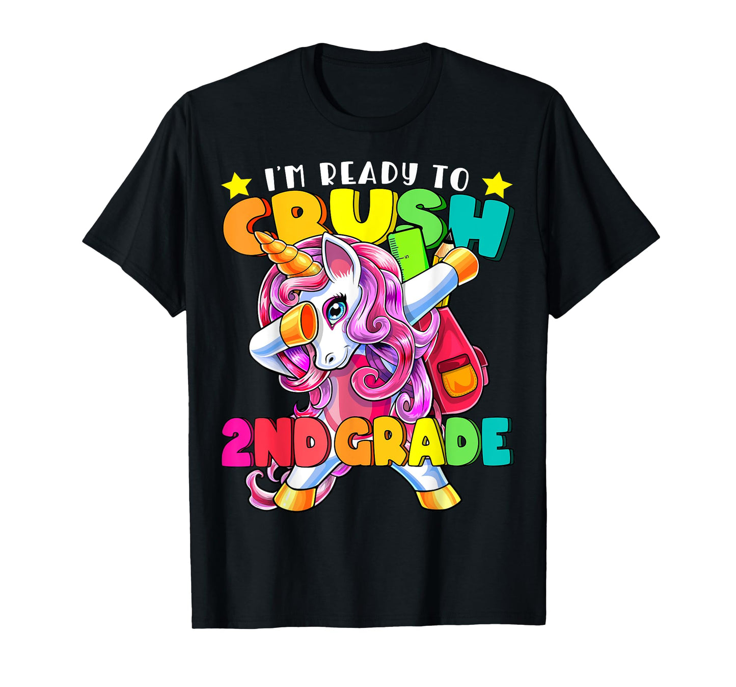 Crush 2nd Grade Dabbing Unicorn Back to School Girls Gift T-Shirt