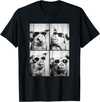Funny Pigs with Sunglasses Cool Farm Animals Animal T-Shirt