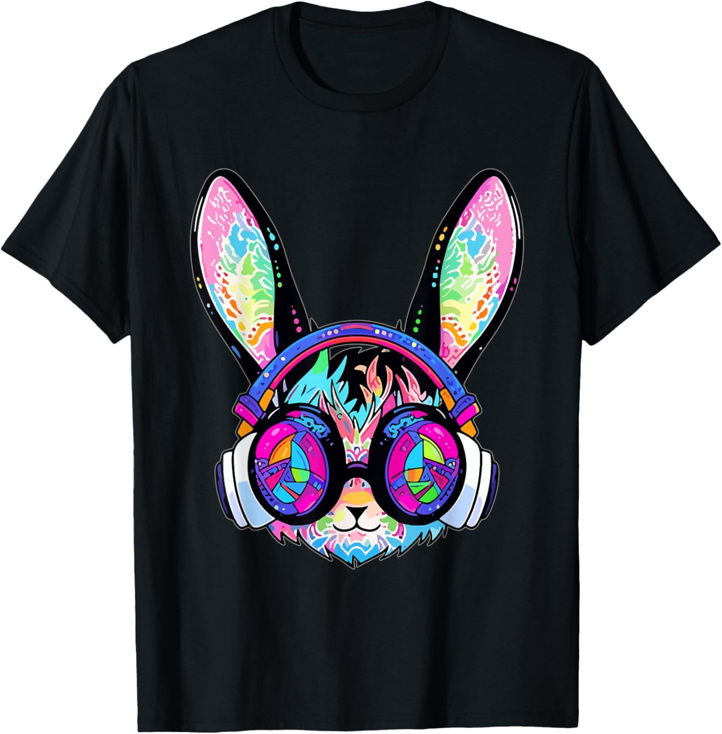 Psychedelic Festival DJ Rabbit Trippy EDM Party T-Shirt