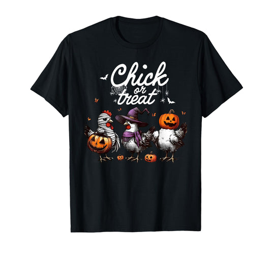 Chick Or Treat Jack O Lantern Halloween Chickens Ghost Mummy T-Shirt