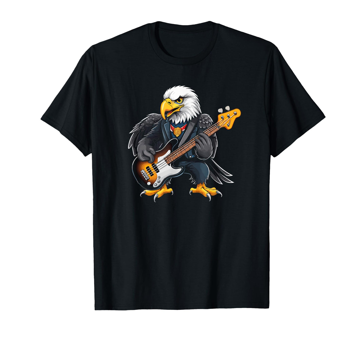 Eagle playing Electric Guitar, Eagle Guitarist T-Shirt
