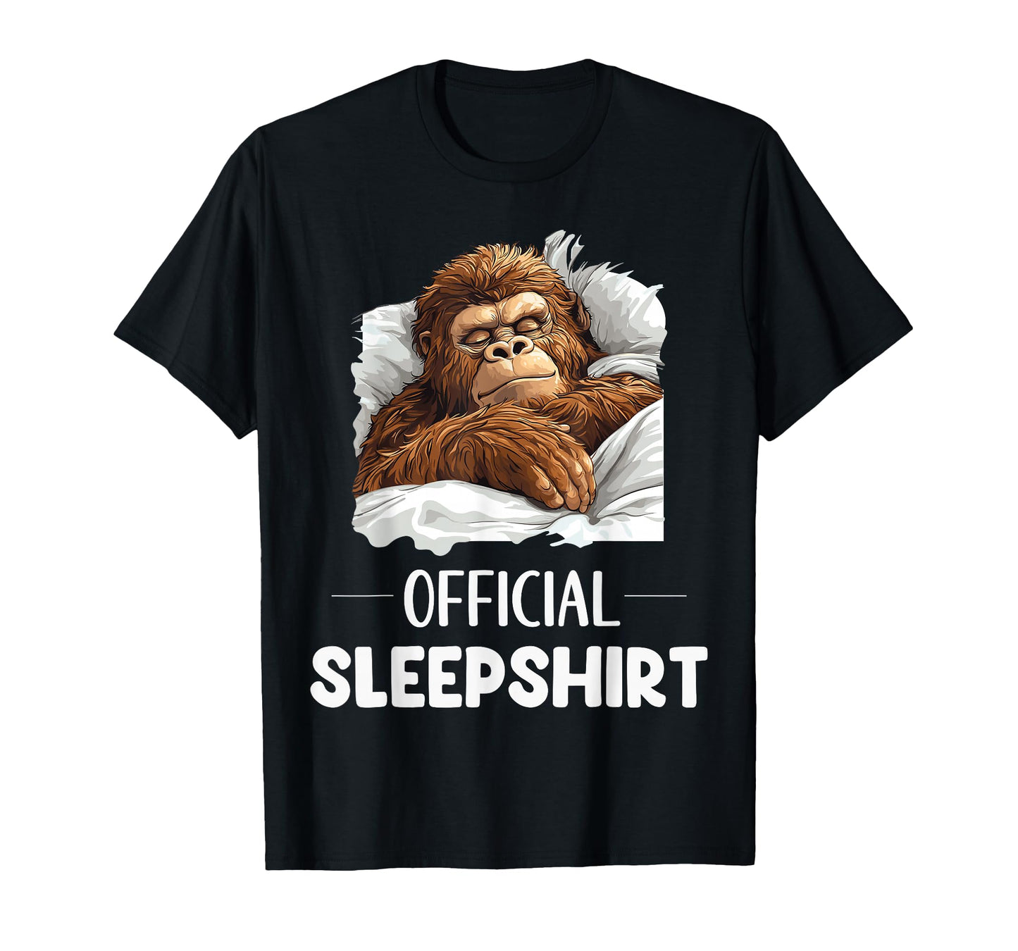 Official Sleepshirt Sleeping Bigfoot Sasquatch Lovers Pajama T-Shirt