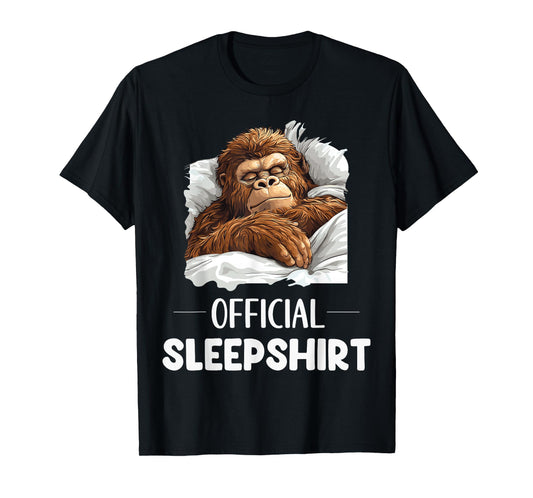 Official Sleepshirt Sleeping Bigfoot Sasquatch Lovers Pajama T-Shirt