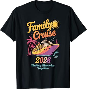 Family Cruise 2026 Tie Dye Family Matching Vacation 2026 T-Shirt