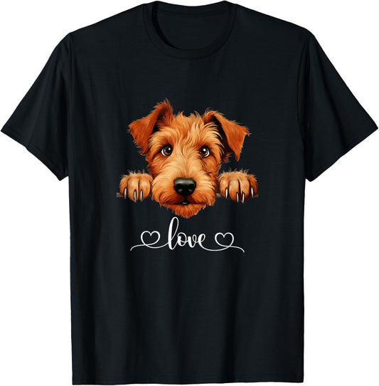 Cute Dog Graphic Love Irish Terrier Dog T-Shirt