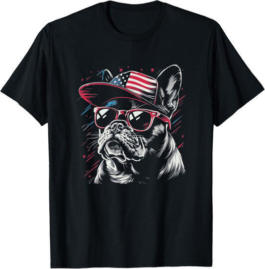 Funny 4th of July French Bulldog Dog Lover Frenchie T-Shirt