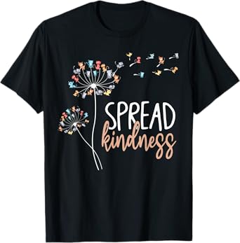 Pretty Cat with Dandelion Flower T-Shirt