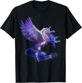 Unicorn Magical Mystical Purple Unicorn Pegasus T-Shirt