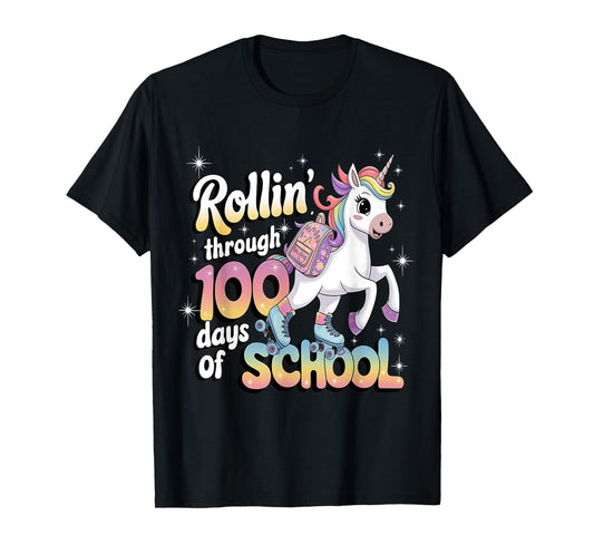100 Days of School Shirt Girls 100th Day of School Unicorn T-Shirt