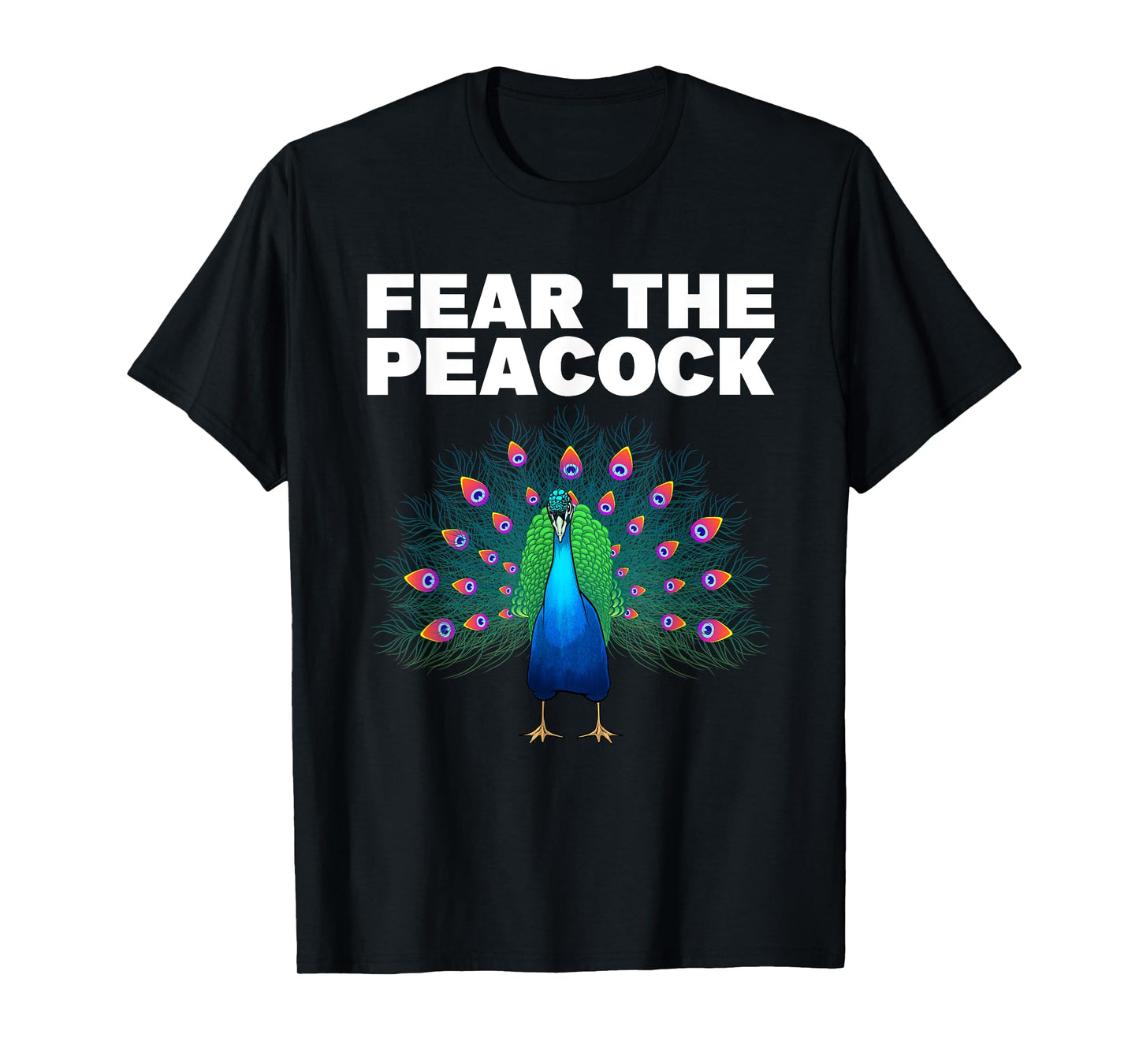 Funny Peacock Art For Men Women Kids Peafowl Peacock Lover T-Shirt