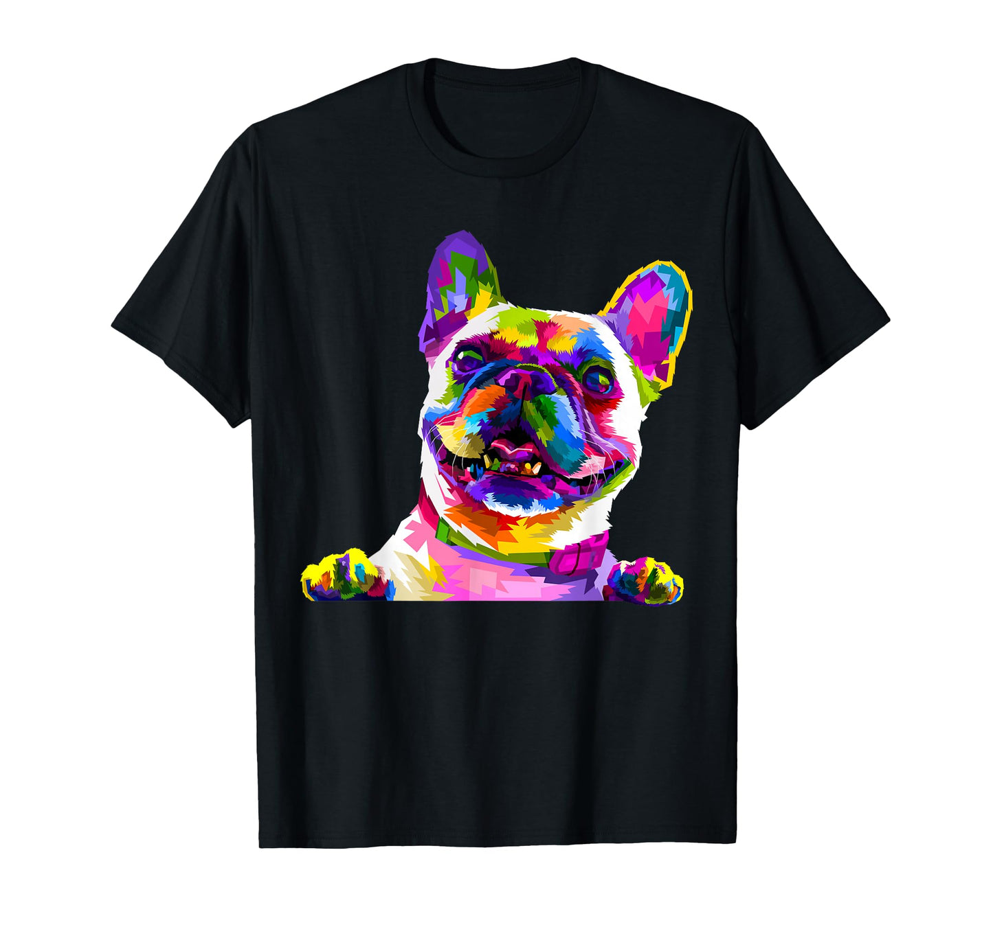 Frenchie French Bulldog Pop Art Portrait Bouledogue T-Shirt