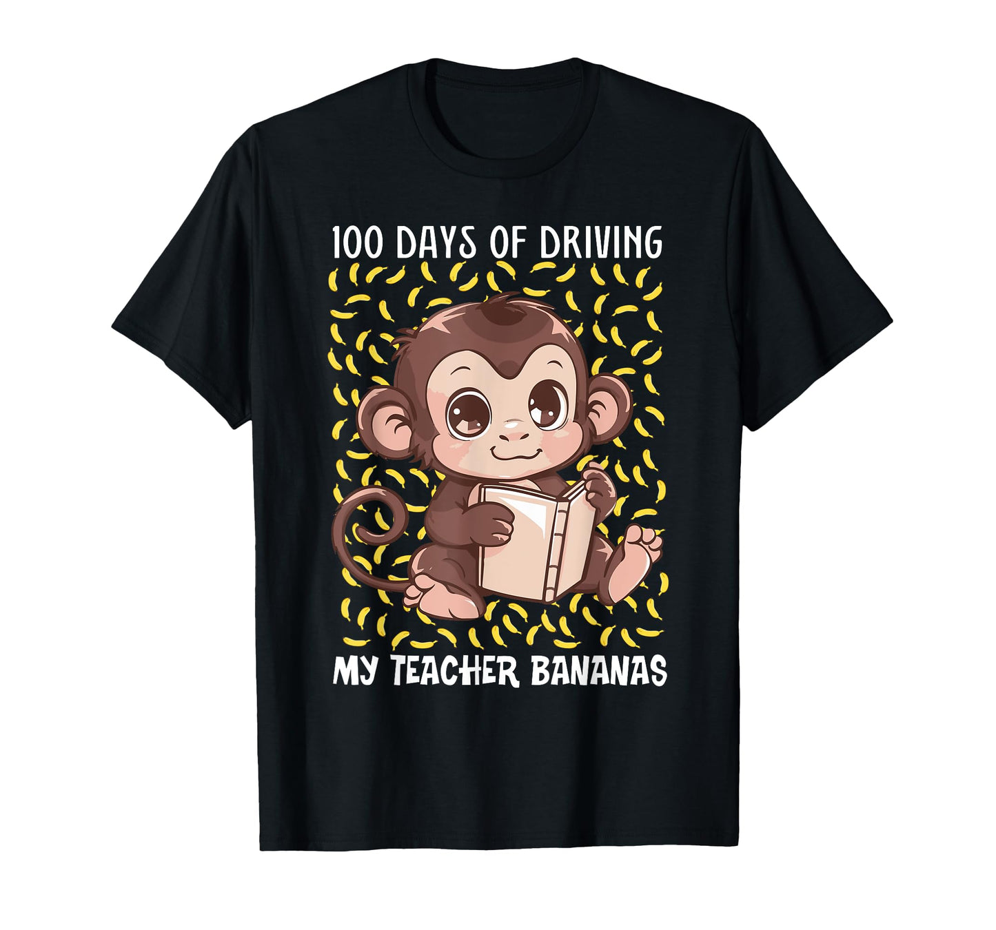 100th Day Of School Bananas Monkey Pun Teacher Student T-Shirt