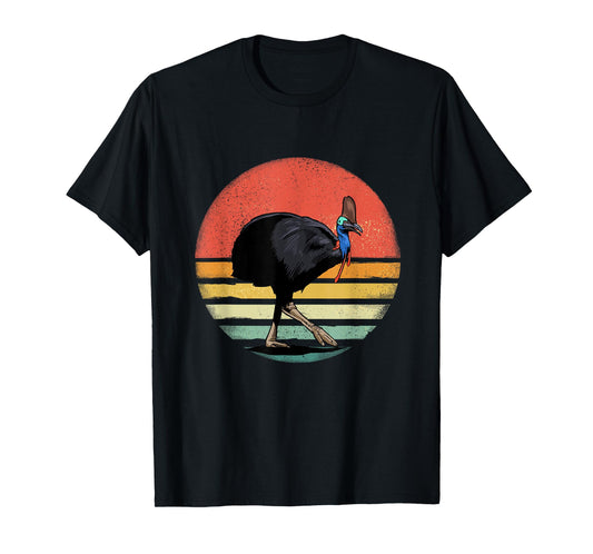 Retro Vintage Cassowary Bird Animal Bird Lover Bird Watcher T-Shirt