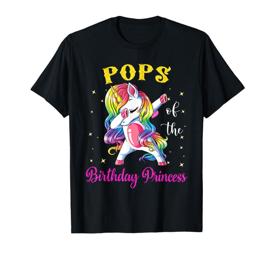 Pops Of The Birthday Unicorn Princess T-Shirt