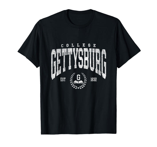 Vintage Gettysburg Athletics Arch Design Men Women T-Shirt