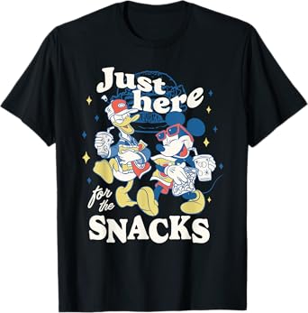 Disney Mickey & Donald "Just Here for the Snacks" Road Trip T-Shirt