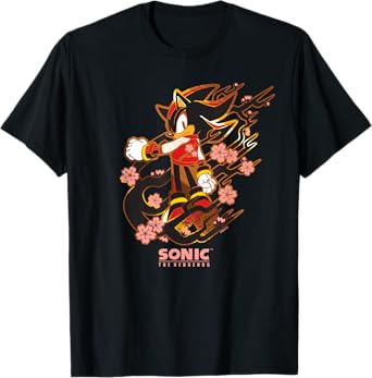 Sonic the Hedgehog - Shadow with Cherry Blossoms T-Shirt