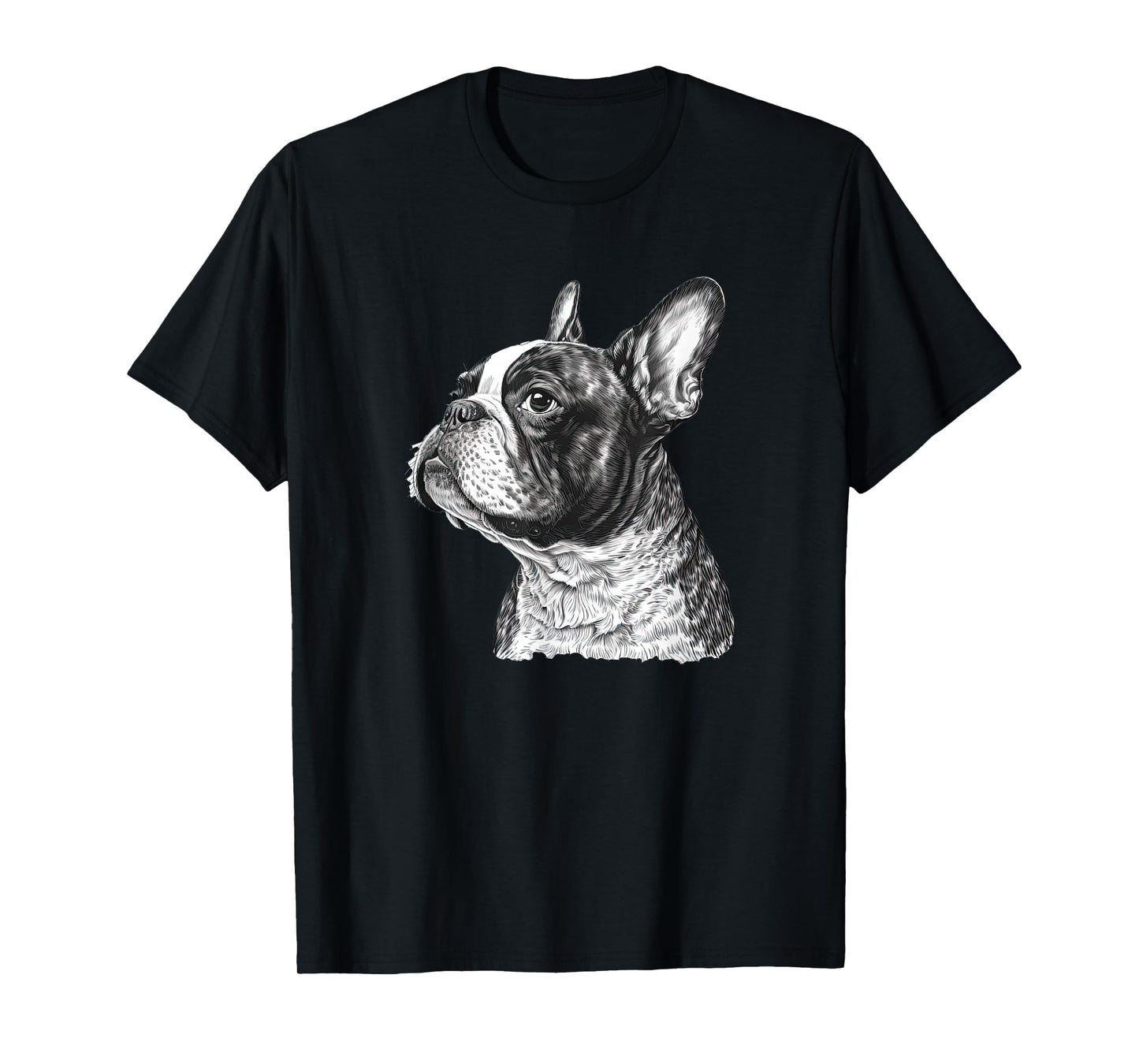 Funny French Bulldog Frenchie Black and White T-Shirt