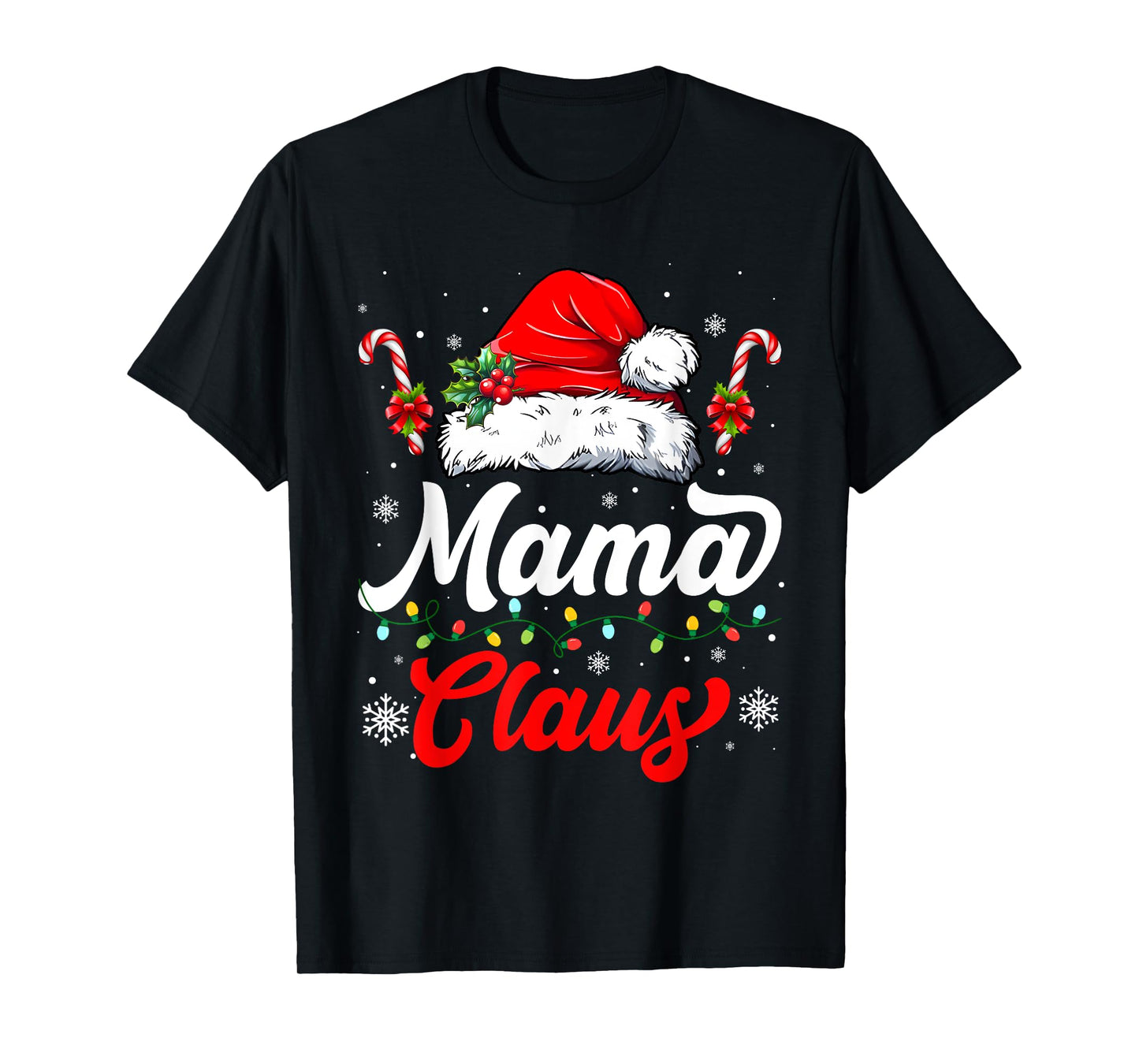 Women Xmas Santa Mama Claus Crew Holiday Women Mom Family T-Shirt