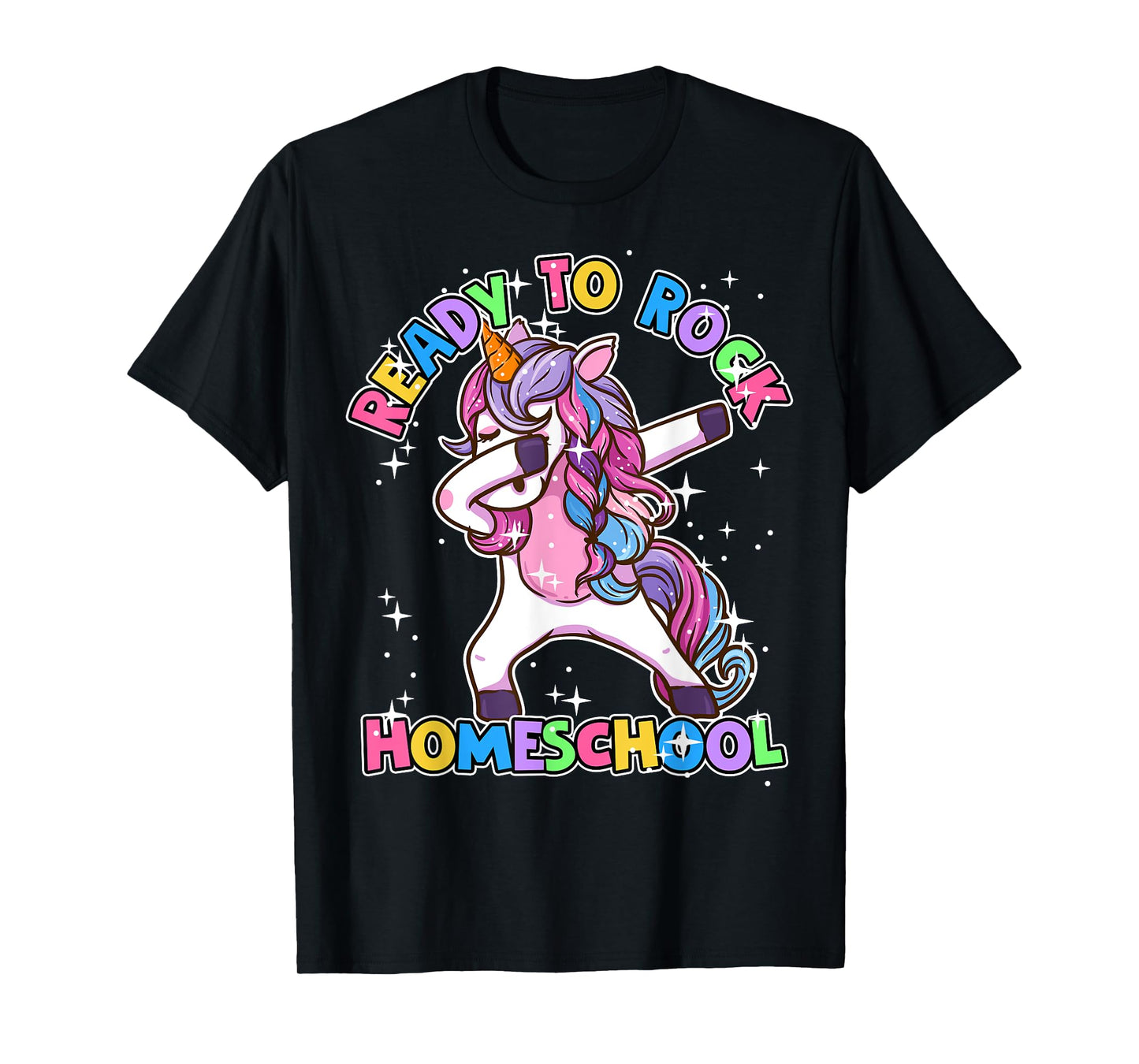 Homeschool Unicorn First Day Of School Outfit Girls T-Shirt