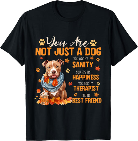 Pitbull You Are Not Just A Dog Thanksgiving Fall Autumn T-Shirt