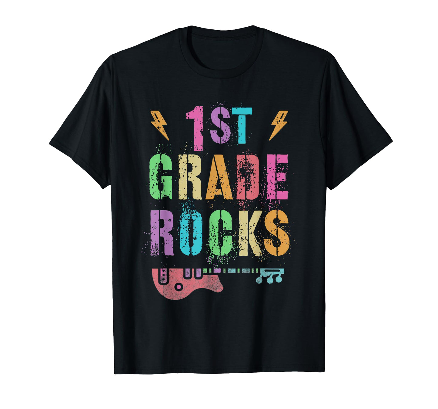 Hello 1st GRADE ROCKS Teacher FIRST Grader Little Rockstar Men Women Girls Kids T-Shirt