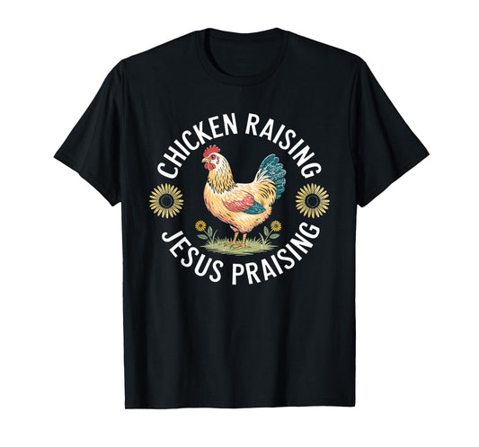 Retro Vintage Chicken Raising & Jesus Praising T-Shirt