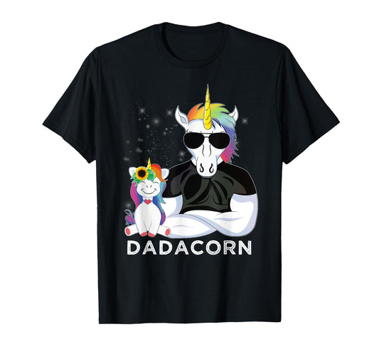 Dadacorn Muscle Unicorn A Father Daughter Funny Design T-Shirt