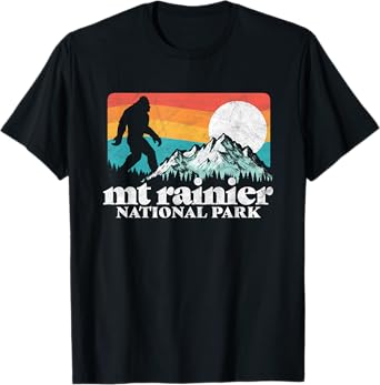 Mount Rainier National Park Bigfoot Mountains Nature T-Shirt