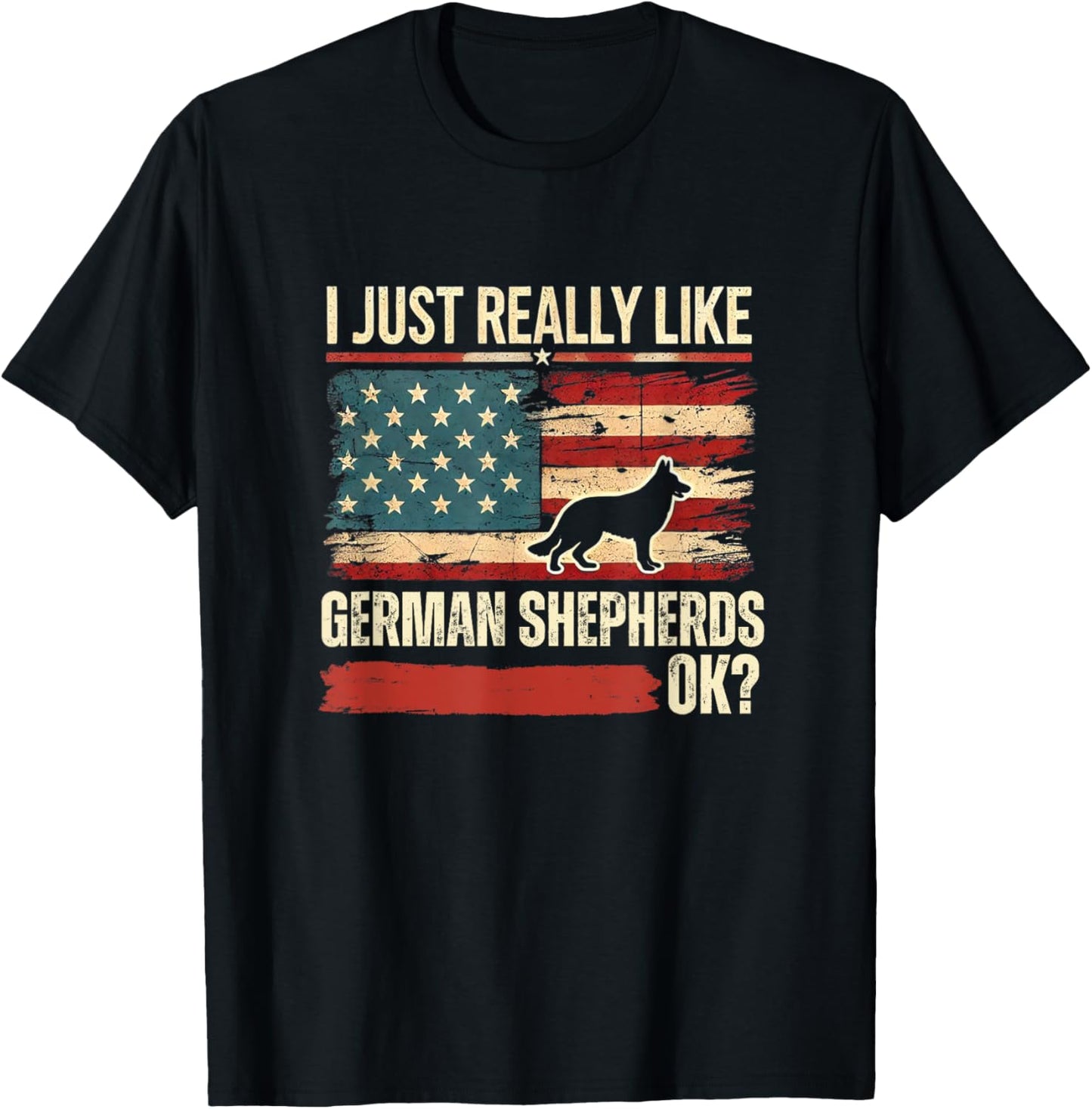 American Flag German Shepherd Shirt German Shepherds Lover T-Shirt