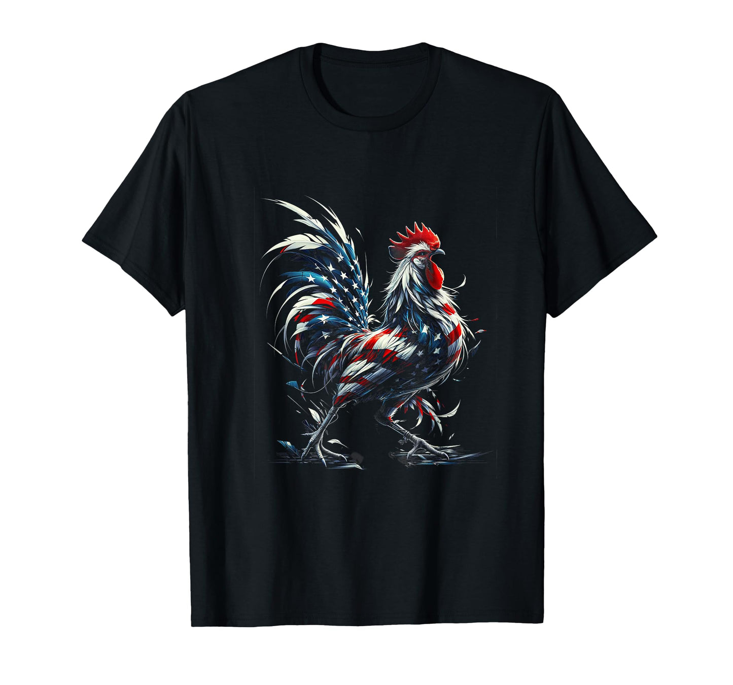 American Flag Rooster Chicken 4th of July Animal T-Shirt
