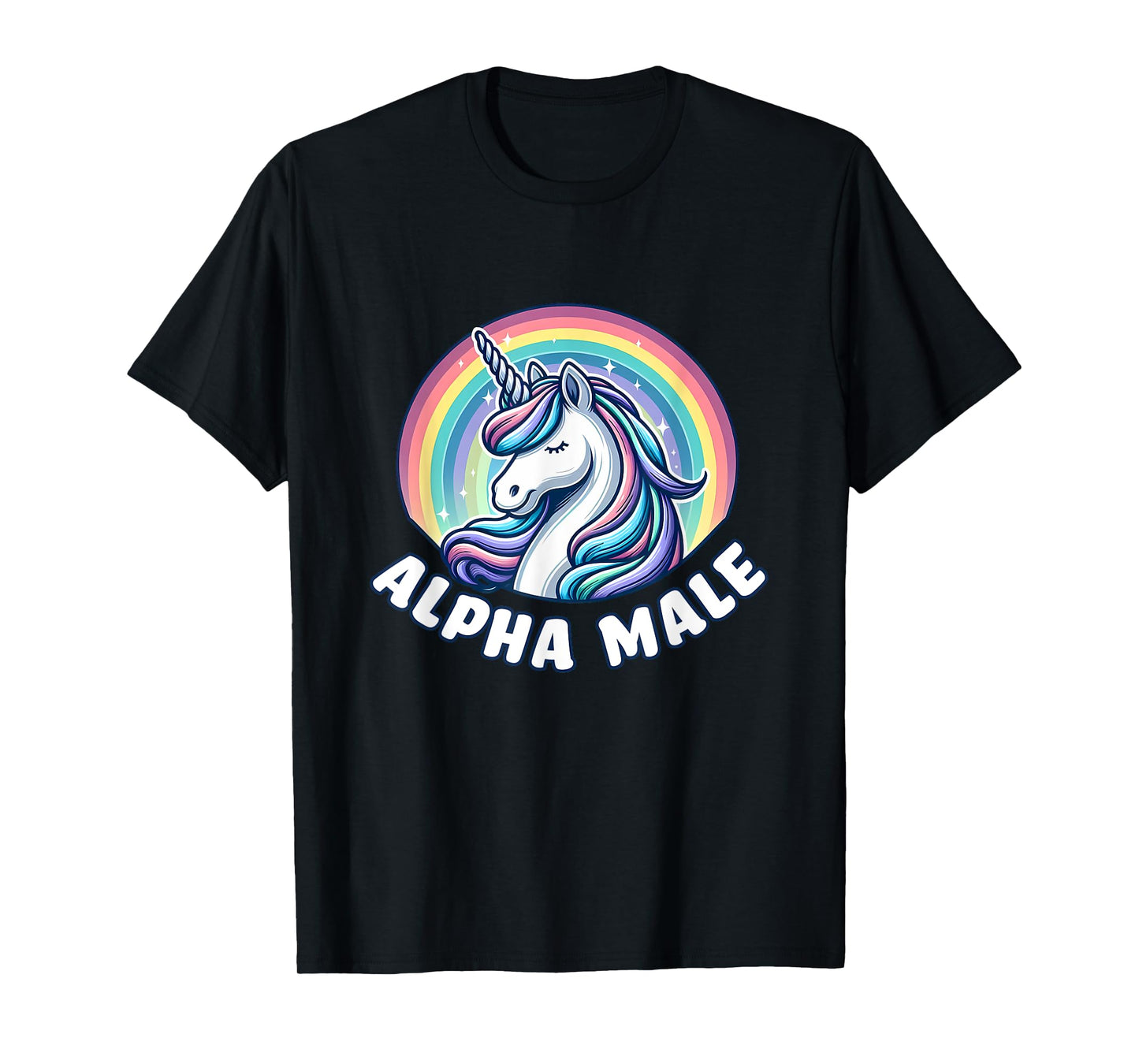 Alpha Male Unicorn Ironic Cute Funny Sarcastic Humor T-Shirt