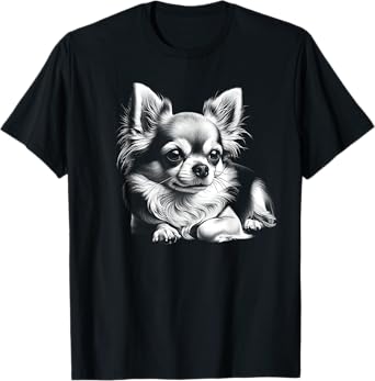 Chihuahua Portrait in Lying Poser T-Shirt