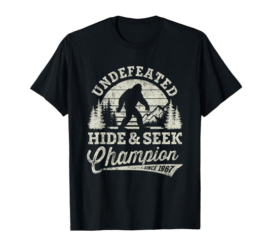 Bigfoot Undefeated Hide And Seek Champion Vintage T-Shirt