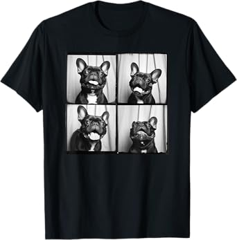 Frenchie Face Pet Portrait Photobooth French Bulldog Mom Men Women Kids T-Shirt