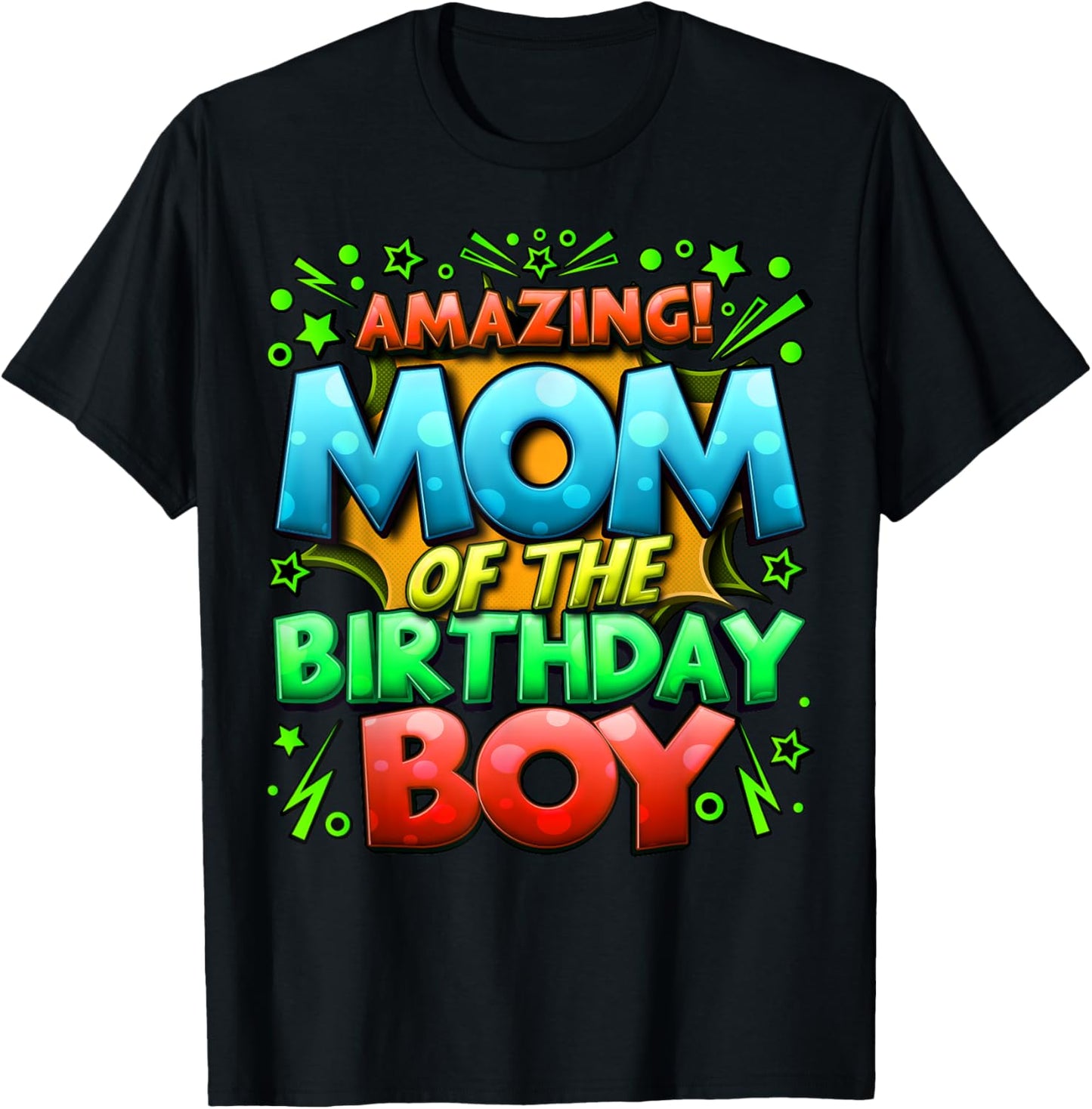 Mom of the Birthday Boy Matching Family Mommy T-Shirt