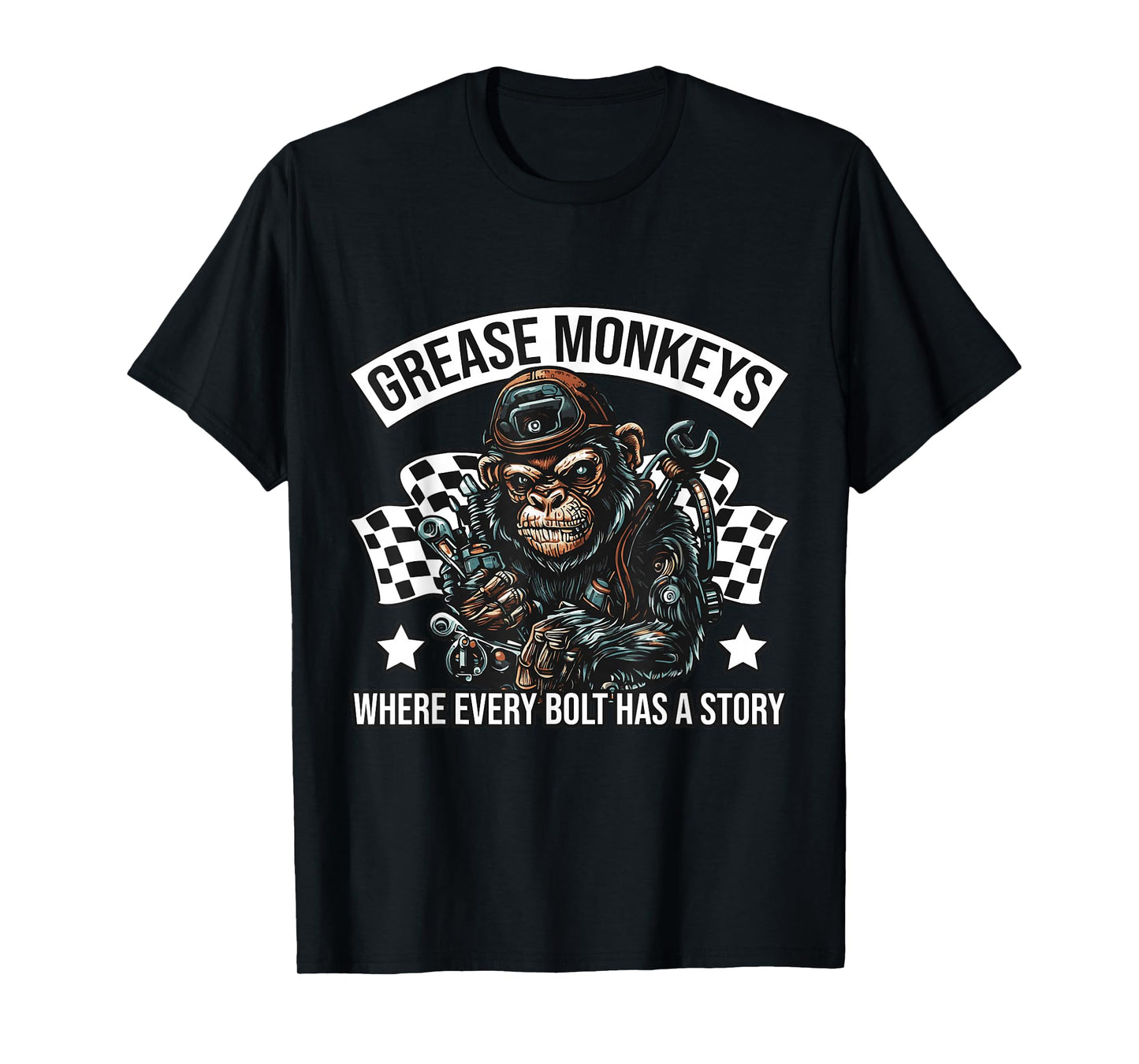 Grease Monkeys Chronicles - Bolt Tales Car Mechanic T-Shirt