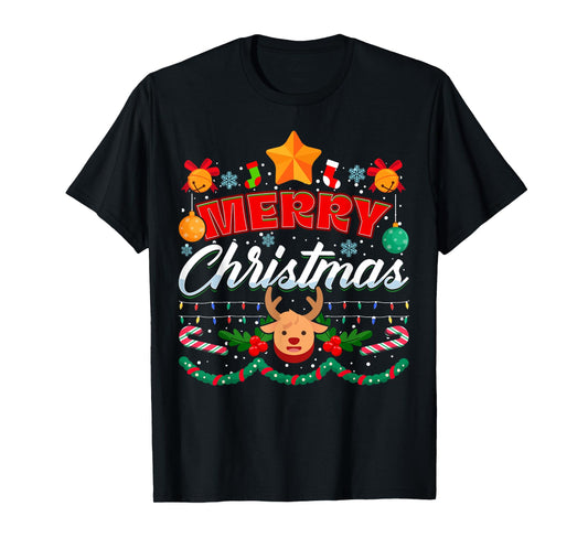 Merry Christmas Reindeer Family Merry Christmas Xmas T-Shirt