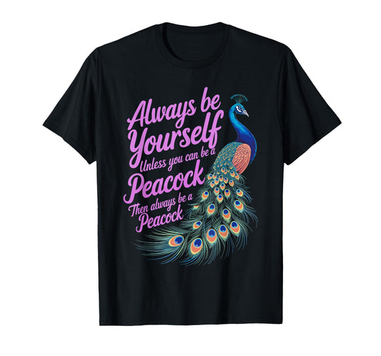 Funny Peacock Art For Men Women Adult Feather Peacock Lover T-Shirt