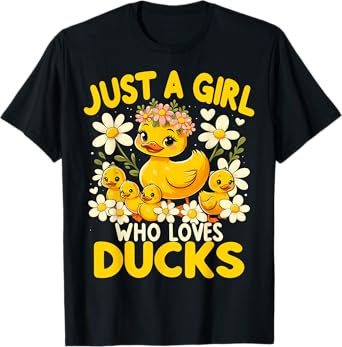 Duck Owner Lover Just A Girl Who Loves Ducks T-Shirt