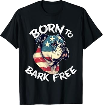 Funny Bulldog Dog Vintage English Bulldog American Flag T-Shirt for Men Women Kids