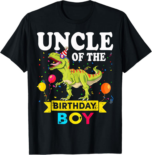 Uncle Of The Birthday Boy Dinosaur T-Rex Matching Family T-Shirt
