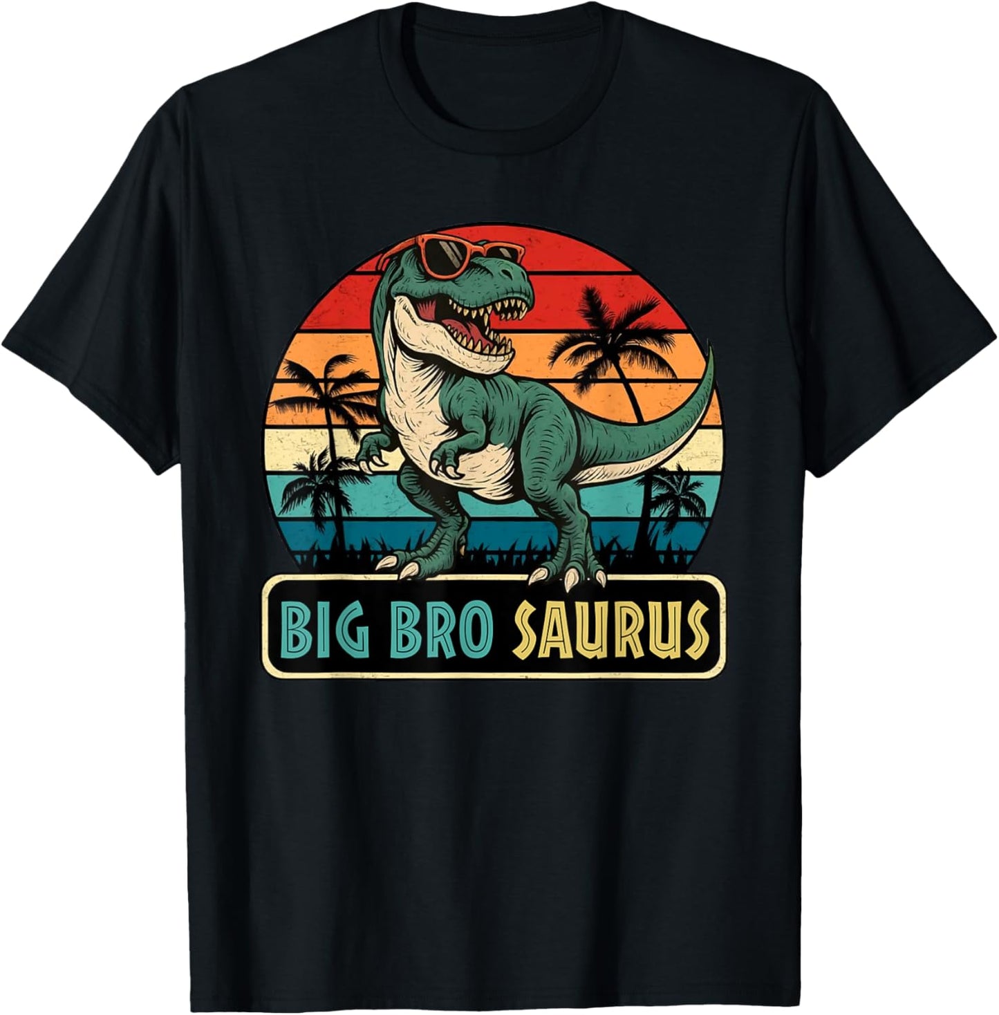 BigbrosaurusT Rex Dinosaur Birthday Brother Family Matching T-Shirt