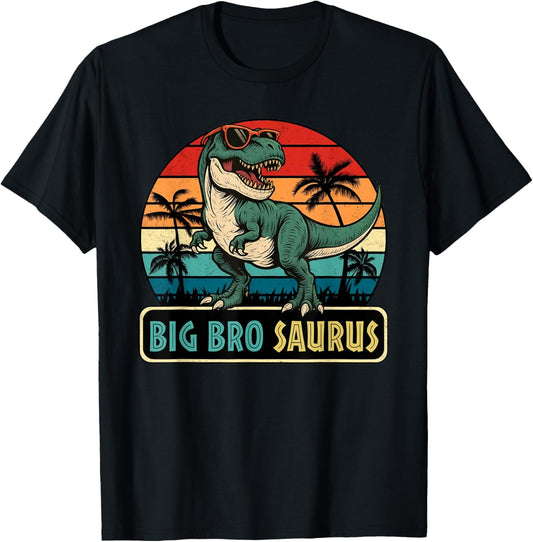 BigbrosaurusT Rex Dinosaur Birthday Brother Family Matching T-Shirt